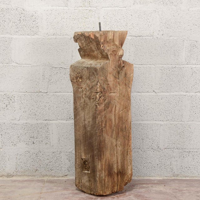 Wood Column, Pedestal, Beam, and Decorative Base for a Statue For Sale - Image 7 of 9