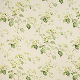 Colefax & Fowler - Summerby - Leaf Green -Cotton / Linen - Fabric - 1.75 Yards For Sale