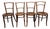 Antique Fischel Bentwood Chairs-Set of 4-Czech Bistro Dining-Irish Hospital-Deco For Sale