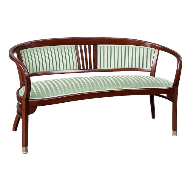 Viennese Secession Settee by Josef Maria Olbrich for Thonet, 1900s For Sale