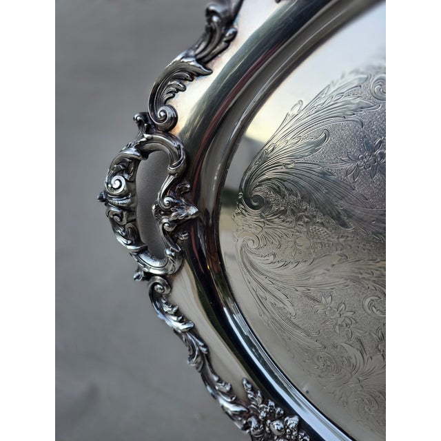 Reed and Barton King Francis Tray For Sale - Image 12 of 13