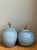 Mid-Century Modern Vintage Blue Glazed Ceramic Table Lamps - Set of 2 For Sale - Image 3 of 18