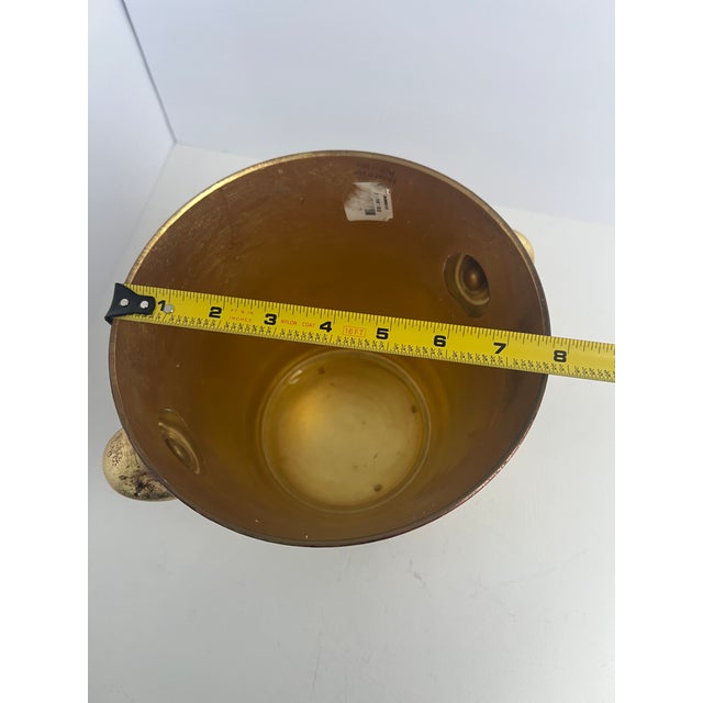 Vintage Italian Wine Red & Gold Splatter Ice Bucket, Hollywood Regency Glass Barware, Burgundy 24k Gold Decor Neiman Marcus Style For Sale - Image 9 of 17