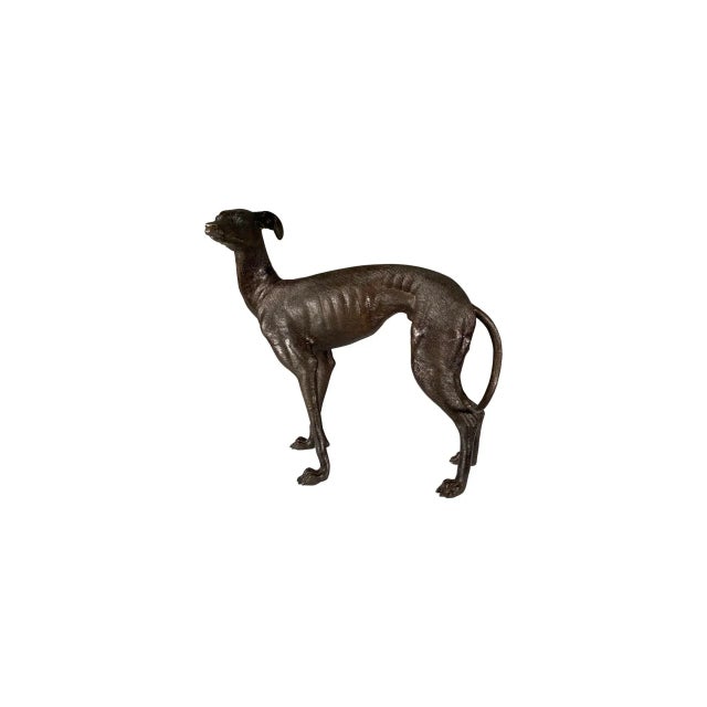 Vintage Bronze Whippet Dog Sculpture For Sale - Image 12 of 12