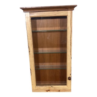 Late 20th Century Spaulding Maple Wall Cabinet For Sale