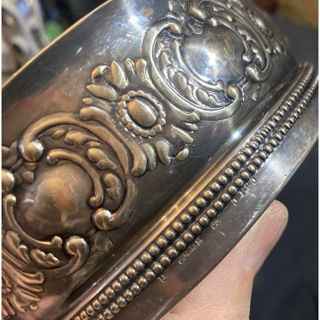 Silver Gorham Silverplate Wine Coaster Mid-Century For Sale - Image 8 of 8