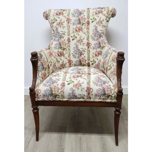 1930s Pair of Georgian Revival Mahogany Library Lounge Chairs, C. 1925–1945 For Sale - Image 5 of 12