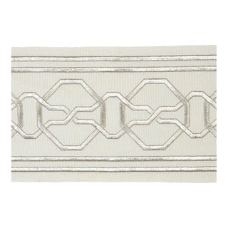 Sample - Schumacher X Mary Mcdonald Malmaison Tape in Silver For Sale
