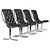 Daystrom Black and Chrome Tufted Scoop Chairs Vintage 1970s For Sale - Image 6 of 9