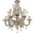 Transparent Murano Style Glass Chandelier For Sale