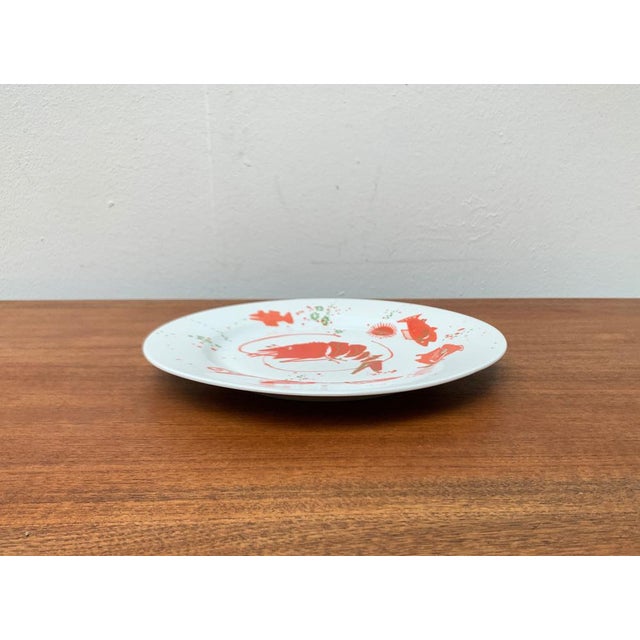 Vintage Postmodern Porcelain Plate with Subvention Decor by René Fehr for Lengsfeld Porzellan, 1990s For Sale - Image 10 of 14