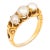 Late 19th Century Victorian Pearl 14k Yellow Gold Ring, Size 6 For Sale