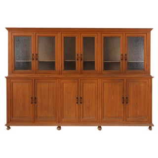 12-Door Monastery or Display Cabinet in Pine, Belgium, 1890s For Sale