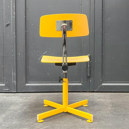 Vintage Yellow Wooden Desk Chair For Sale - Image 15 of 18