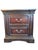 Pair of Maitland-Smith nightstands constructed with book-matched mahogany veneers, rope-twist trim under the top edge, and...