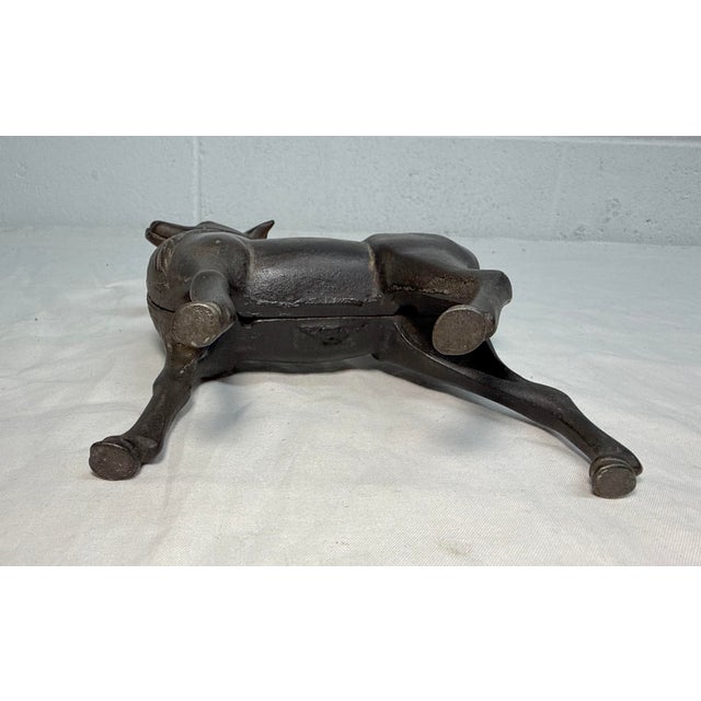 Large Antique Early 1900's a.c. Williams Cast Iron Stag Deer Still Coin Bank For Sale - Image 9 of 12