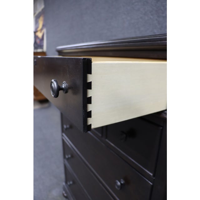 Transitional Bassett Furniture Cherry Tall Dresser For Sale - Image 3 of 11