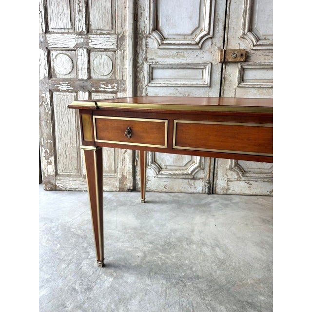 Wood 20th-Century Directoire Flat Desk, 1970s For Sale - Image 7 of 13