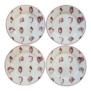 Contemporary Waverly “Garden Room” “Garden Lane” Salad Plates - a Set of 4 For Sale