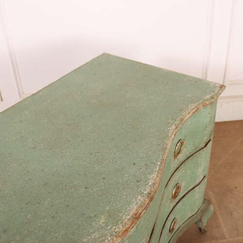 Danish Serpentine Front Chest of Drawers For Sale - Image 11 of 13