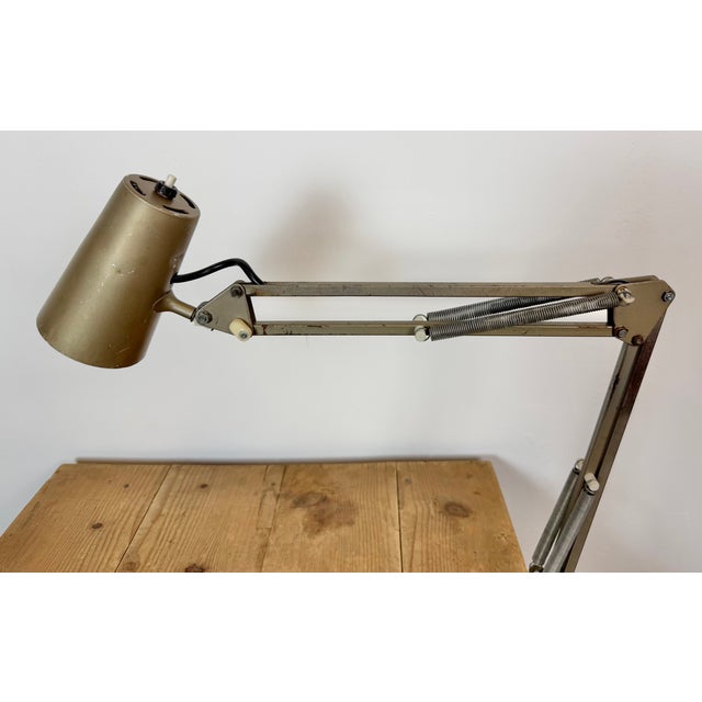 Vintage Brown Adjustable Architect Table Lamp, 1960s For Sale - Image 11 of 18