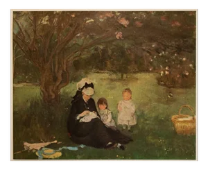 1951 After Berthe Morisot "The Lilac in Maurecourt", First Edition Impressionist Parisian Lithograph