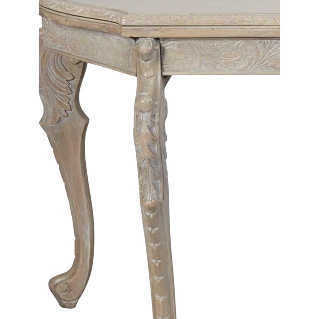 Gustavian (Swedish) Antique Swedish Console Table W Silver Leaf Details For Sale - Image 3 of 5