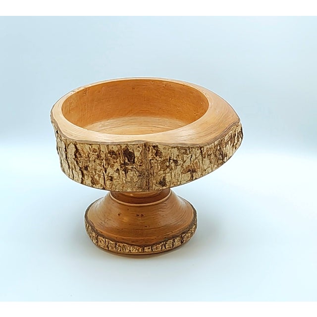 Italian Italian Piedouche Pedestal Birch Bowl Attributed to Aldo Tura for Macabo, 1960s For Sale - Image 3 of 8