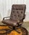 1970s Norwegian Swivel Chairs in Leather and Beech, 1970s, Set of 2 For Sale - Image 5 of 15