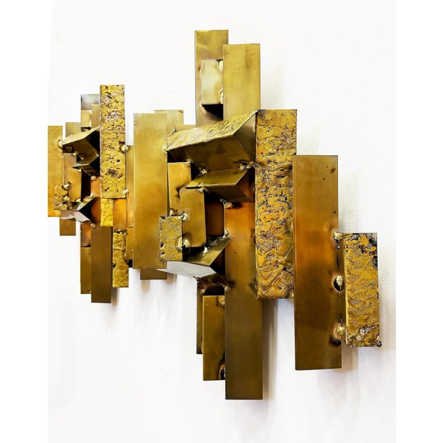 Modern Large Curtis Jeré Vintage Brutalist Cityscape Wall Sculpture For Sale - Image 3 of 7