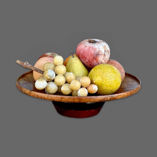Stone Vintage Italian Hand-Carved Marble Assorted Fruits - Realistic Decoys - Set of 9 For Sale - Image 7 of 7