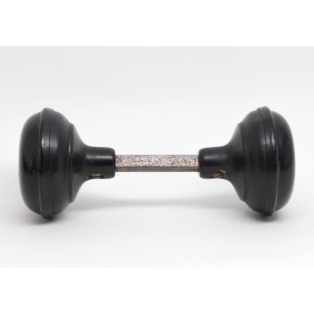 Vintage Steel Black Door Knobs For Sale - Image 4 of 4