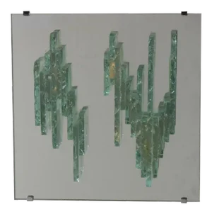 Model C1517 Sculptural Glass Wall Sconce from Raak, 1960s