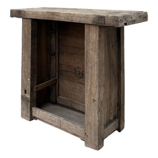 Small Vintage Oak Workbench, 1950s For Sale