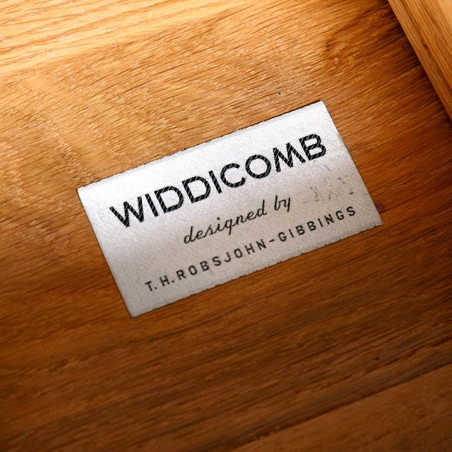 Mid 20th Century t.h.. Robsjohn-Gibbings Rolling Walnut Storage + Display Cabinet by Widdicomb For Sale - Image 5 of 5