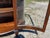 Antique Quartersawn Oak Leaded Curved Glass China Cabinet With Claw Feet 1920s For Sale - Image 15 of 18