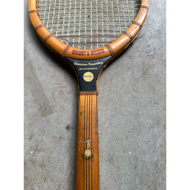Vintage Collection of Miscellaneous Wooden Tennis Rackets With Guard and Cover For Sale - Image 11 of 11