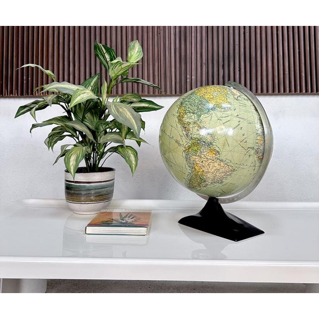 Modern Table Globe with Bakelite Base from Jro-Verlag München, Germany, 1950s For Sale - Image 3 of 13