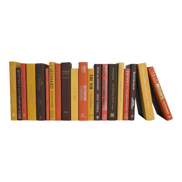 Decorative Books - Harvest Books - Yellow and Brown Books By The Foot For Sale