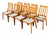 Vintage Danish Modern Mid Century Teak Slat Back Dining Chairs For Sale