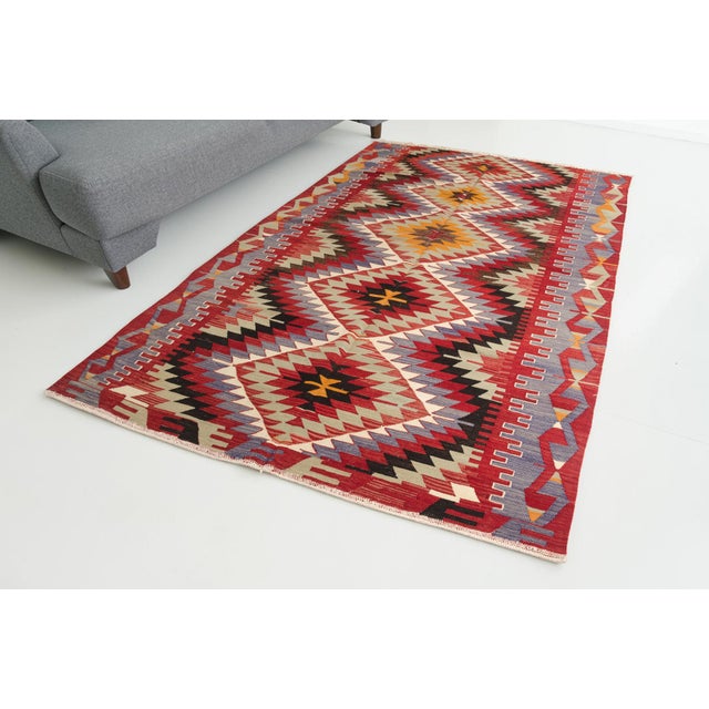 Vintage Anatolian Kilim Rug For Sale - Image 6 of 10