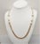 Gold Vintage 1970s Signed Crown Trifari Carved Faux-Ivory Sautoir Necklace For Sale - Image 8 of 9