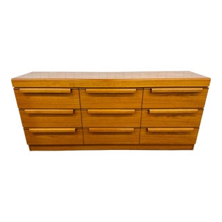 Vintage Danish Modern Teak 9-Drawer Dresser For Sale