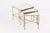 Set of three nesting tables in bamboo shape by maison baguès in france. Made of brass and with mirror tops. The...