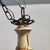 Ceramic Vintage Glass and Metal Chandelier with Ceramic For Sale - Image 7 of 12
