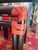 Black Lacquered Bamboo-Style Table with Glass Top and Red Leather Woven Straps, 1980s For Sale - Image 4 of 9