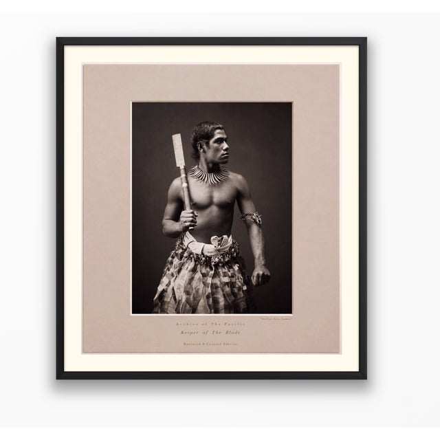 Atelier Aria Lumae Burton Brothers Samoa Portrait 1899 Restored Fine Art Gallery Board Print 20 X 24 on Archival Museum Grade Hahnemuhle Baryta Paper For Sale - Image 11 of 17
