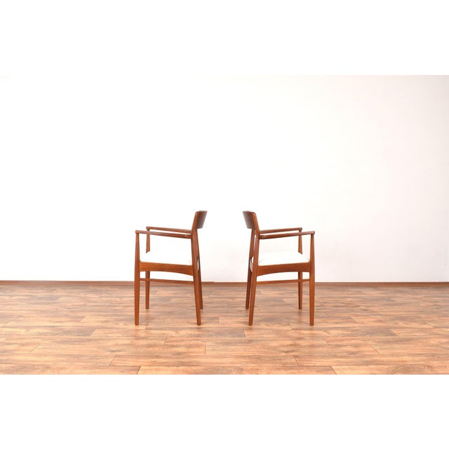 Mid-Century Modern Danish Teak Dining Chairs by Henning Kjærnulf for Korup Stolefabrik, 1960s, Set of 2 For Sale - Image 3 of 17