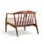 Brown Milo Baughman for Thayer Coggin Mid Century Walnut Horseshoe Lounge Chairs - Pair For Sale - Image 8 of 12