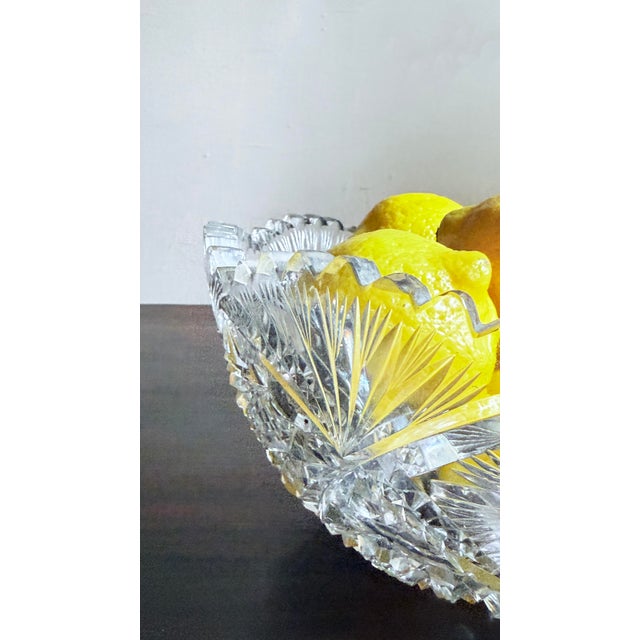 Glass American Brilliant Period (Abp)Cut Glass Crystal Bowl, Hobstar and Fan Motif, Circa 1876–1917 For Sale - Image 7 of 10